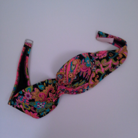 Victoria's Secret bikini top 34A Black multi Wire - Picture 4 of 7